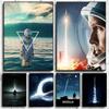 Classic Sci-Fi Movie Interstellar Poster Canvas Printing Film Characters Vintage Wall Picture For Living Room Home Decoration