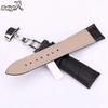 Watch Band Strap Push Button Hidden Clasp Leather Wristband Wristwatch Bands Replacement Accessories
