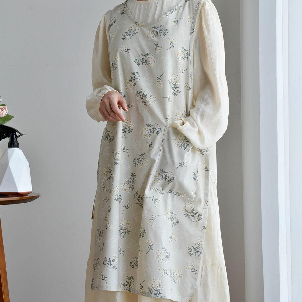 Водонепроницаемый фартук из чистого хлопка, фартук шеф-повара в японском корейском стиле, бытовой кухонный фартук, отель