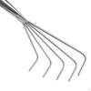 Gardening Hand Rake Grass 5 Tines with Ergonomic Handle Stainless Steel Small Leaf
