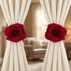 Realistic Rose Curtain Clips Exquisite Curtain Straps Clips Curtain Tape  Dormitory