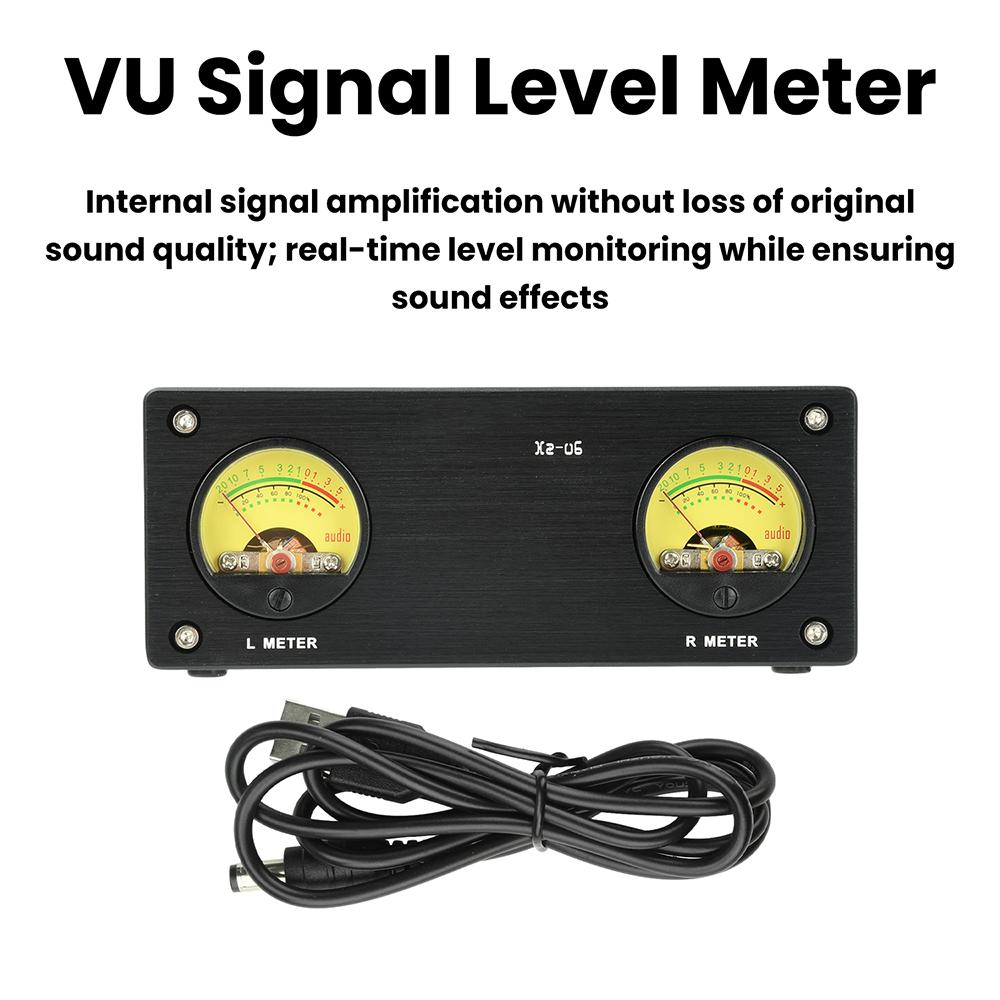 DC 5V Xz-U6 Измеритель уровня сигнала VU Измеритель уровня сигнала VU Аудио VU-метр 3,5 мм/RCA разъемы