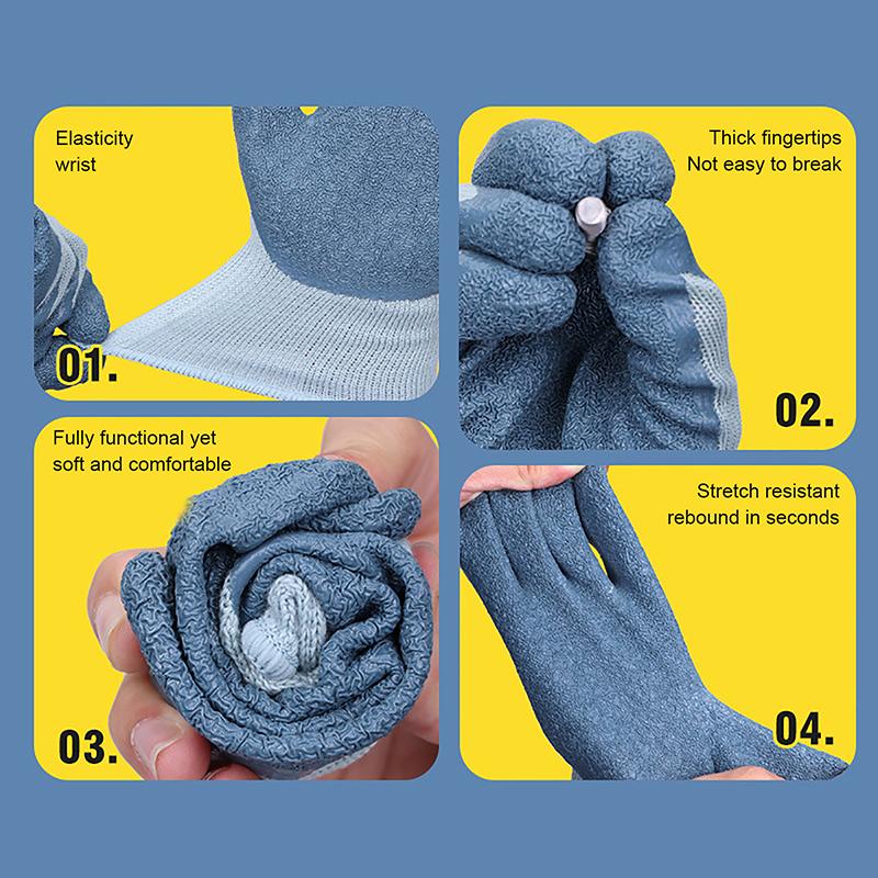 Перчатки для защиты труда, защитные перчатки от электричества, резиновые перчатки для работы электрика, нескользящие защитные перчатки, изолированные перчатки