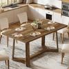 Tribesigns Dining Table for 4-6 People, 120 X 80 cm Modern Dining Table Made of MDF with Solid Look, Rectangular Kitchen Table