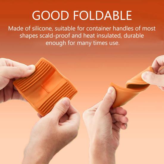 2 шт. силиконовый держатель для горячей ручки, теплоизолированный чехол-рукоятка для чугунных сковородок, сковородок, грилей, антиожоговый зажим