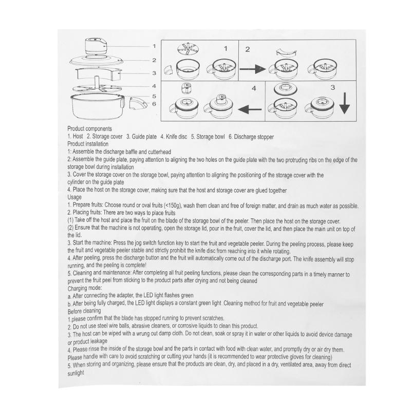 Автоматическая электрическая машина для чистки фруктов для домашнего использования Эффективный инструмент для чистки винограда, чеснока, помидоров, вишни