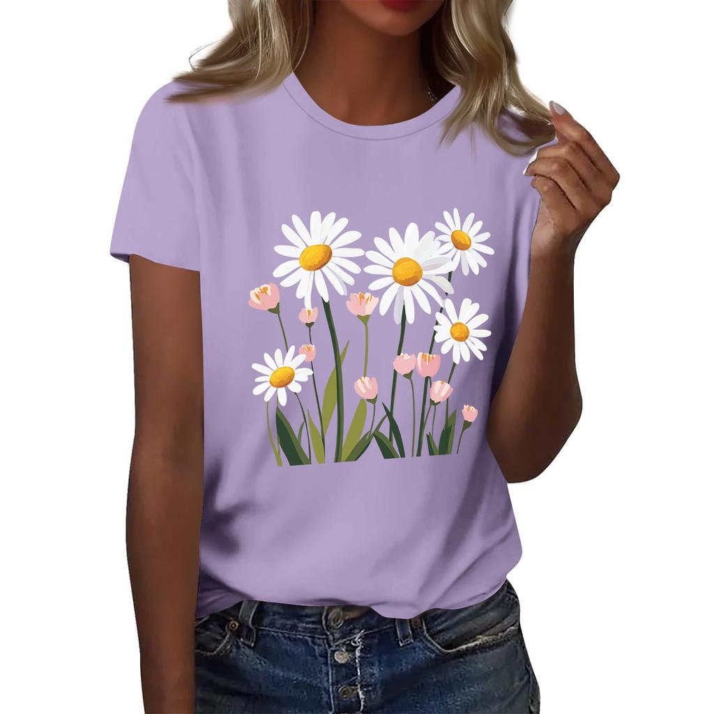 Женская мода повседневная футболка с круглым вырезом и короткими рукавами, топ, футболка, топ