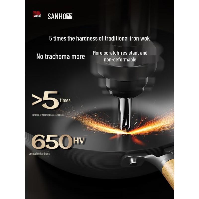 Sanhe Titanium-Iron Non-Stick Wok