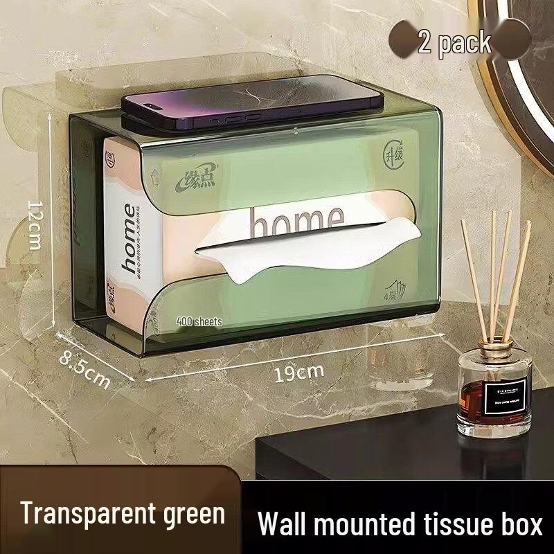 LIEI Bathroom Tissue Box with Shelf