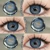 Eyeshare Новые цветные контактные линзы для больших глаз Черные линзы Сапфирово-синие контактные линзы Зеленые линзы Серые контактные линзы натурального цвета 1 пара