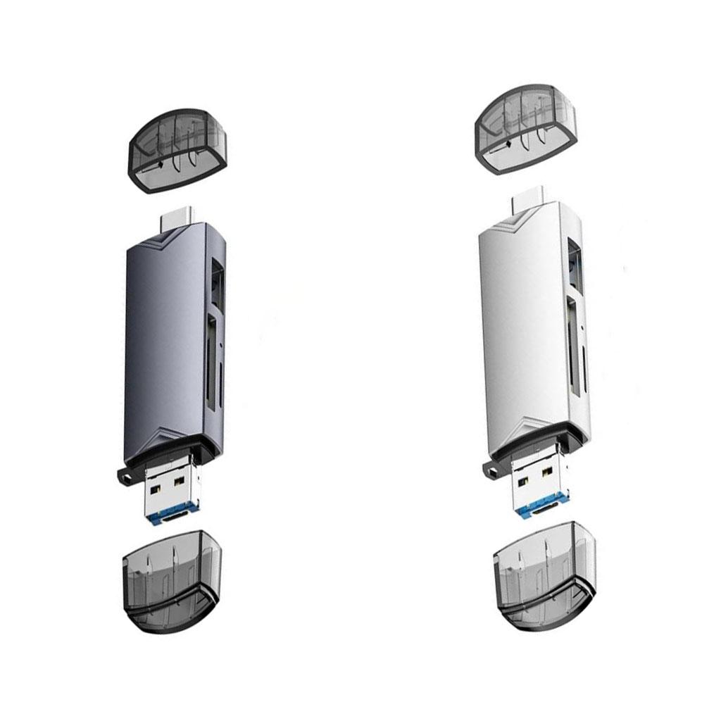 Многофункциональное устройство чтения карт 6 в 1 USB 3.0 к адаптеру Micro OTG Type C с поддержкой TF SD-карты USB-флеш-накопитель для ноутбуков, телефонов и планшетов Android