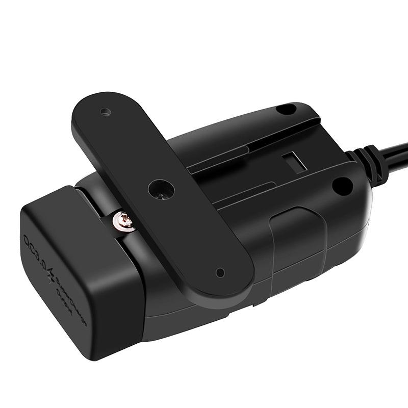 Водонепроницаемое мотоциклетное зарядное устройство с двумя USB-портами QC3.0, руль, адаптер для быстрой зарядки 12 В с вольтметром для мотоцикла