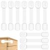 Pack of 10 Child Lock for Cabinet and Drawers Drawer Lock for Baby and Children for Doors Cupboards Fridge Cabinet Lock with 3M Adhesive No Drilling