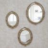 Набор из 3 настенных зеркал Sarah серо-коричневого цвета