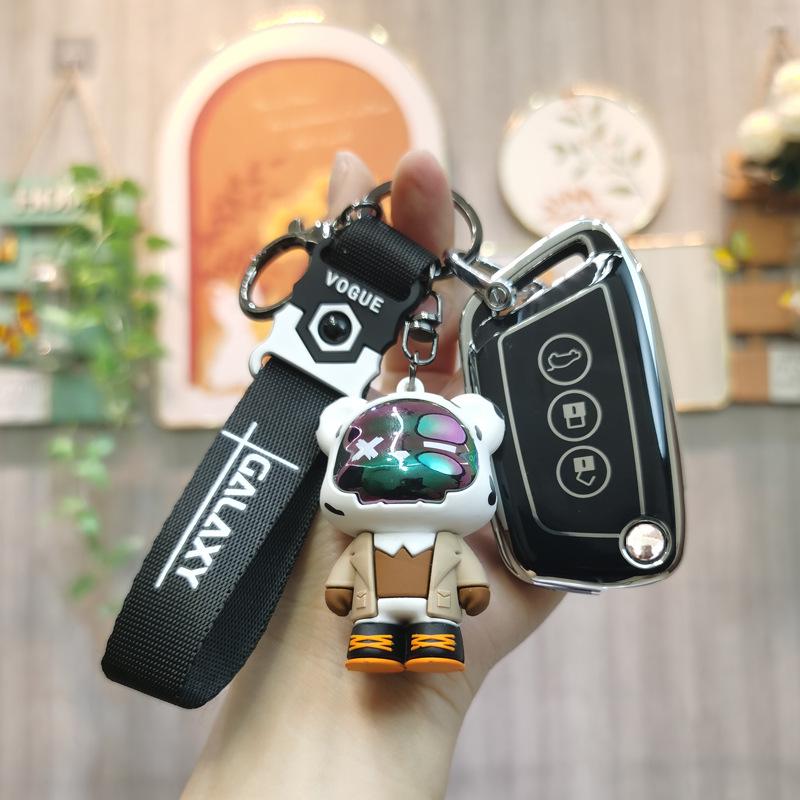 New Baojun Key Case for Kiwi EV, E300, RC6/RC5, RS3, RS5, Nano Car - Female Buckle Shell Bag