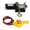 Электрическая лебедка 12 В, 2000 фунтов, тяговое оборудование с проводным ручным переключателем, двигатель 1,2 кВт, 1,6 л.с.