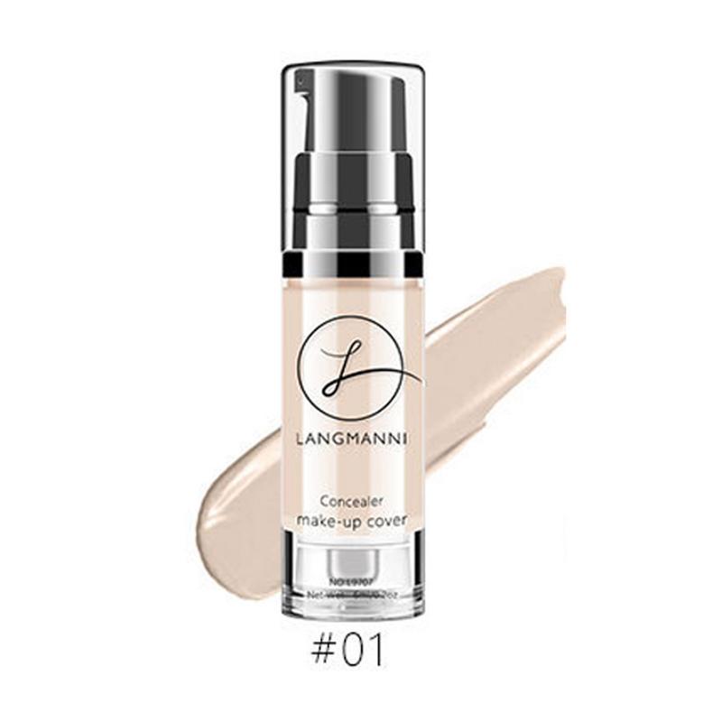 Langmanni Liquid Foundation Concealer, осветляющий цвет кожи, водонепроницаемый, не тающий BB-крем для макияжа