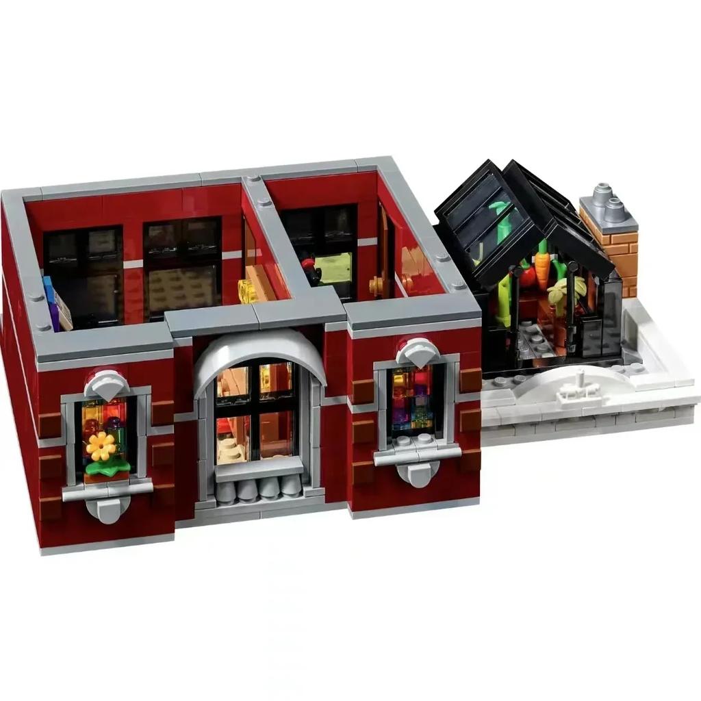 Creating Jazz Club Expert Pizza Shop Model Modular House Building Blocks Compatible Street View Toys for Kids Adults