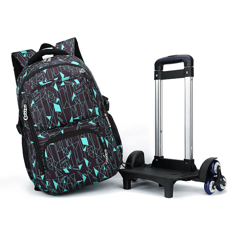 ZIRANYU Kids Stair-Climbing Rolling School Backpack