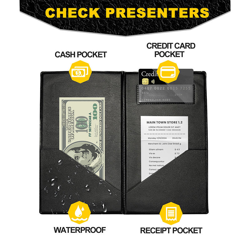 ПУ Папка-чекхолдер для гостевых чеков, держатель для карточек, презентаторы чеков для ресторана, папка для меню официанта, органайзер-чекбук