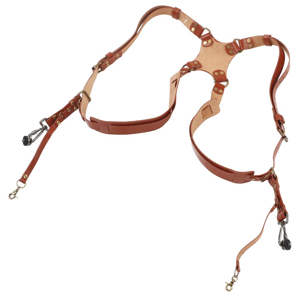 Ремень-разгрузка для камеры кожаный двойной плечевой ремень-разгрузка аксессуары для цифровой камеры зеркальной камеры X-типа,