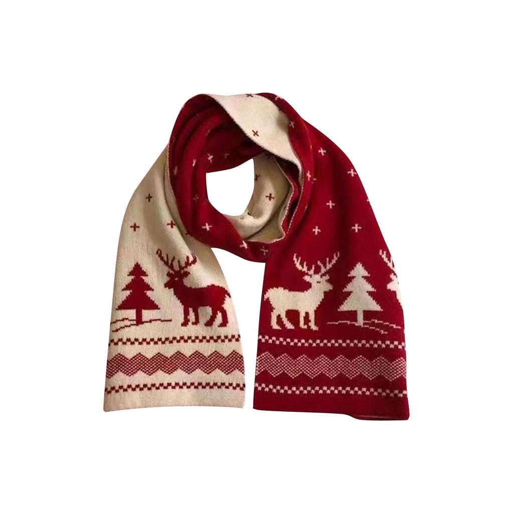 Зимний шарф лосиный шарф женский универсальный теплый милый подарок