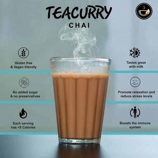 Чай с карамелью TEACURRY (100 грамм, 50 чашек) - Карамельный чай для пищеварения и кожи - 100% натуральный ароматизированный чай | Освежающий