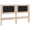 Upholstered Headboard in Brown 135 cm Solid Pine Wood