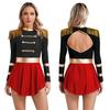 Women's Circus Cosplay Costume Long Sleeve Bodycon Mini Dresses Ringmaster Halloween Carnival Costumes Fancy Dress