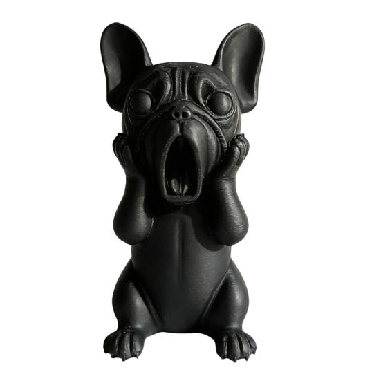 3D Printed French Bulldog Figurine, Screaming Dog Decorative Sculpture, Puppy Statue for Car Dashboard, Home Office Desk, Gift for Dog Lovers