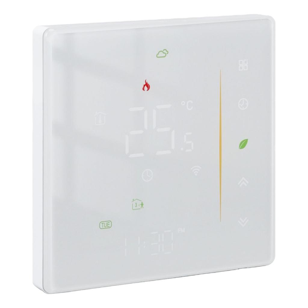 Smart Temperature Controller IP20 Protection PC ABS White Programmable Boiler Floor Heating