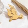 World Peace Peace Dove Olive Branch Brooches for Women Men Elegant Gold Color Smooth Brooch Pins Suit Jacket Jewelry Accessories