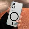 Самодельный магнитный кольцевой желе-кейс для Xiaomi Redmi 10, противоударный, с защитой углов на воздушных подушках