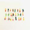 Freell N Gauge 1/150 Miniature Figures, Random Set of 100, for Railway Models, Dioramas, and Diorama Designs, Standing and Sitting Poses, Layouts, and