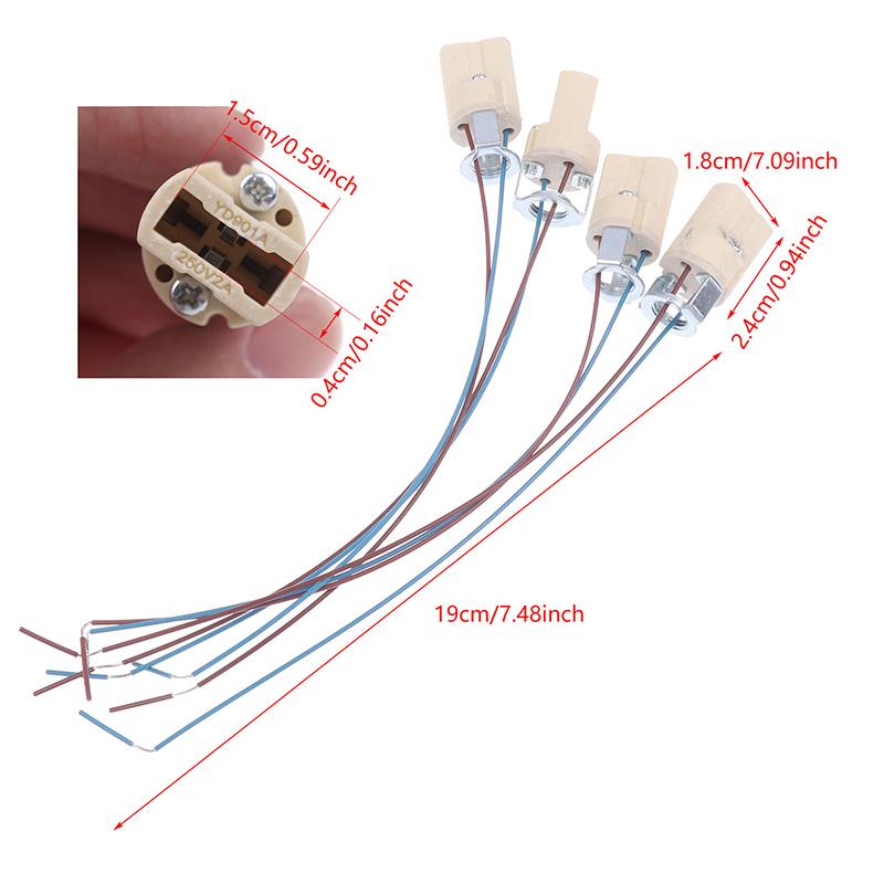 10/20Pcs G9 Light Bulb Socket Ceramic Lamp Base Holder Connector Led Halogen Light Led Lamp Bulb Holder Base Fixture