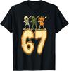 67 Halloween Meme 6 7 Numbers Six Seven Funny Skeleton Unisex T-Shirt