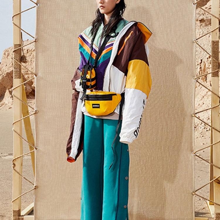 Li Ning CF Su Series Logo Print Color Block Woven Stand воротник куртка Женская куртка Deep-Teal AJDQ476-2