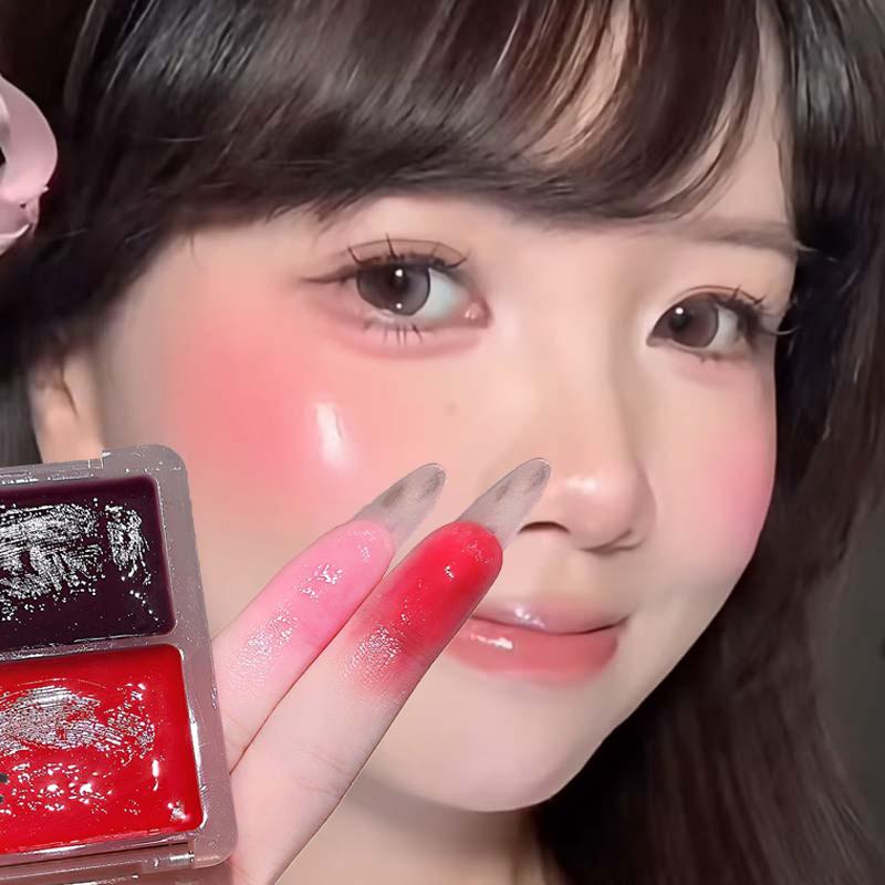 Water Light Blush Cream Moisturizing Orange Pigment Blush Palette Natural Girlish Pink Cheek Tint Brighten Face Contouring