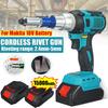 10000N Cordless Rivet Nut Gun Drill Riveting Tool Screwdriver 2.4-5mm For 18V Battery Brushess Electric Rivet Gun