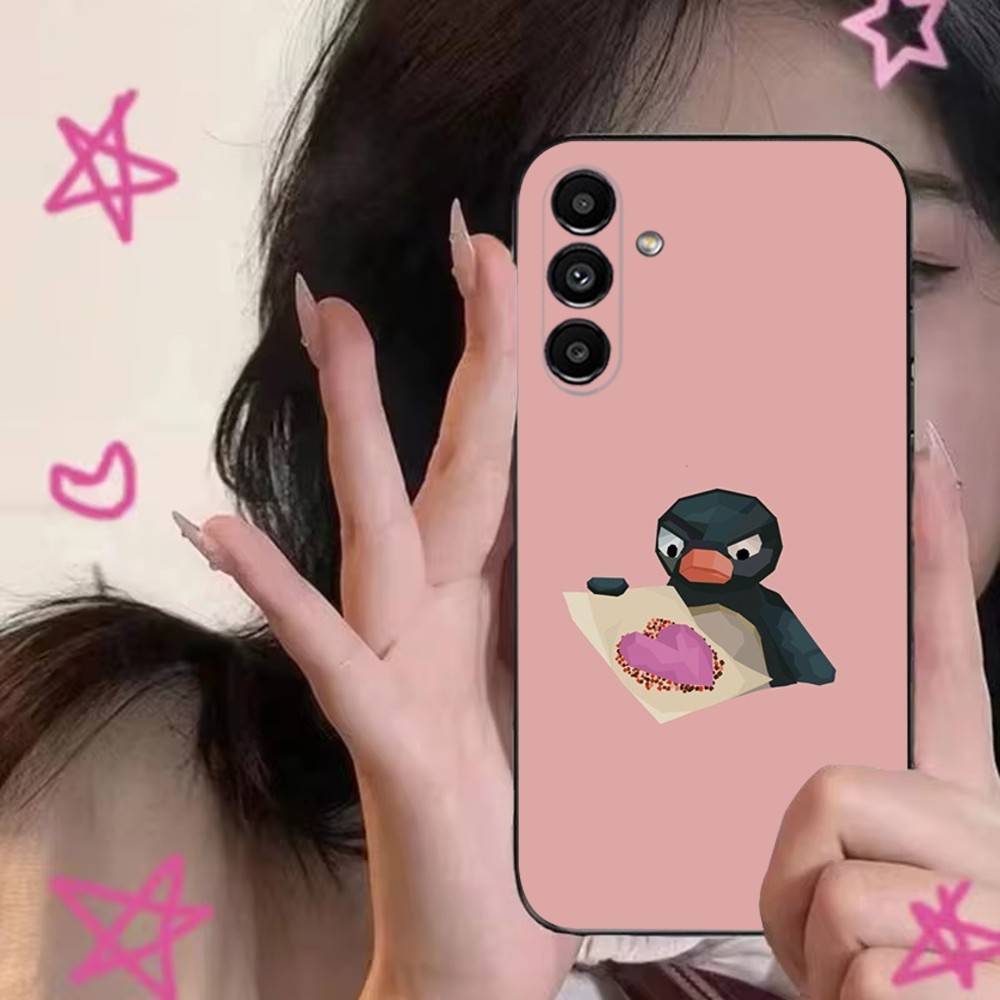 Happy P-Pingu Penguin Phone Case For Samsung S24,S21,S22,S23,S30,Ultra,S20,Plus,Fe,Lite,Note,10,9,5G Black Soft Cover