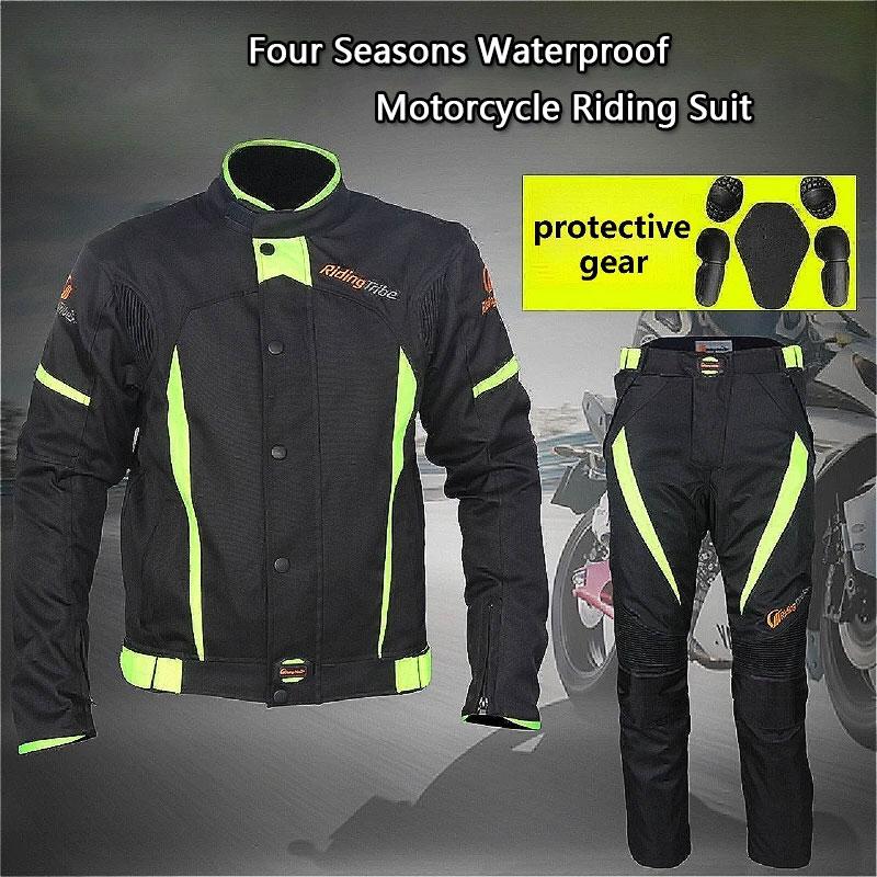 Windproof Waterproof and Breathable All-season Men's Motorcycle Racing Suit with Built-in Protective Gear Motorcycle Riding Gear