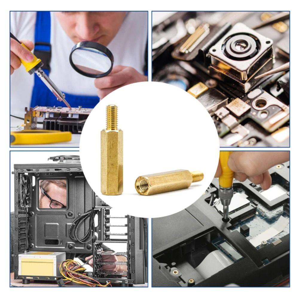 Hex Male-Female Motherboard Standoffs Brass Material Nuts Kit Laptop Screws  PCB Assembly