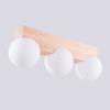 Bulbo 3 ceiling lamp, natural wood