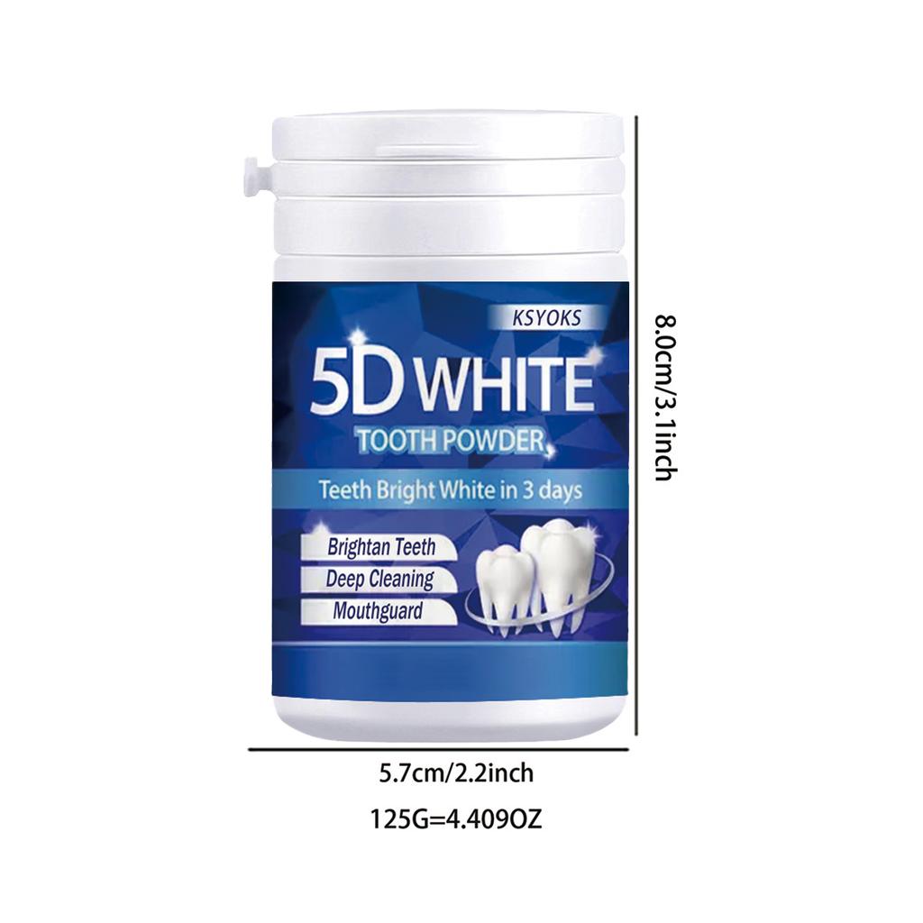 5D ярко-белый зубной порошок, глубокая очистка, защита зубов, свежее дыхание, отбеливание зубов