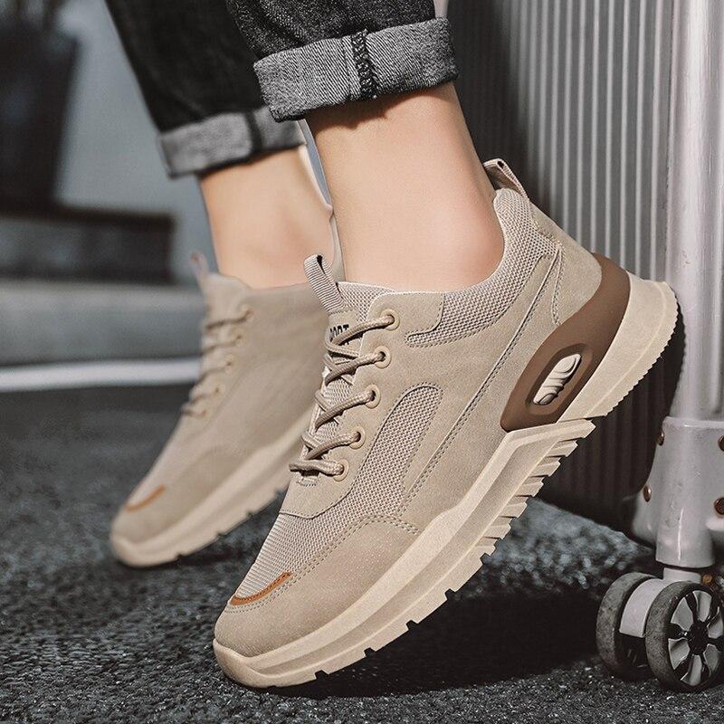 Мужская повседневная обувь, новые серые кроссовки на шнуровке, уличная легкая рабочая обувь, мужская прогулочная вулканизированная спортивная обувь Zapatillas