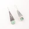 Натуральный Амазонит Драгоценный Камень 925 Стерлинговое Серебро Ювелирные Изделия Ручной Работы Серьги 1.9" EE-165-35