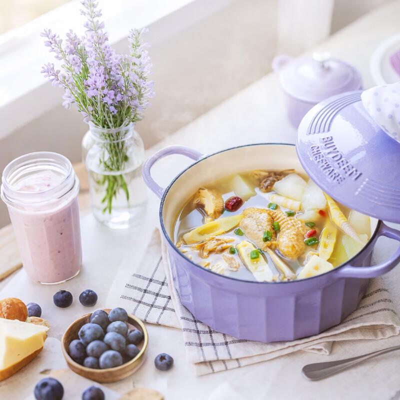 Купить эмалированную чугунную кастрюлю Buydeem 22 см