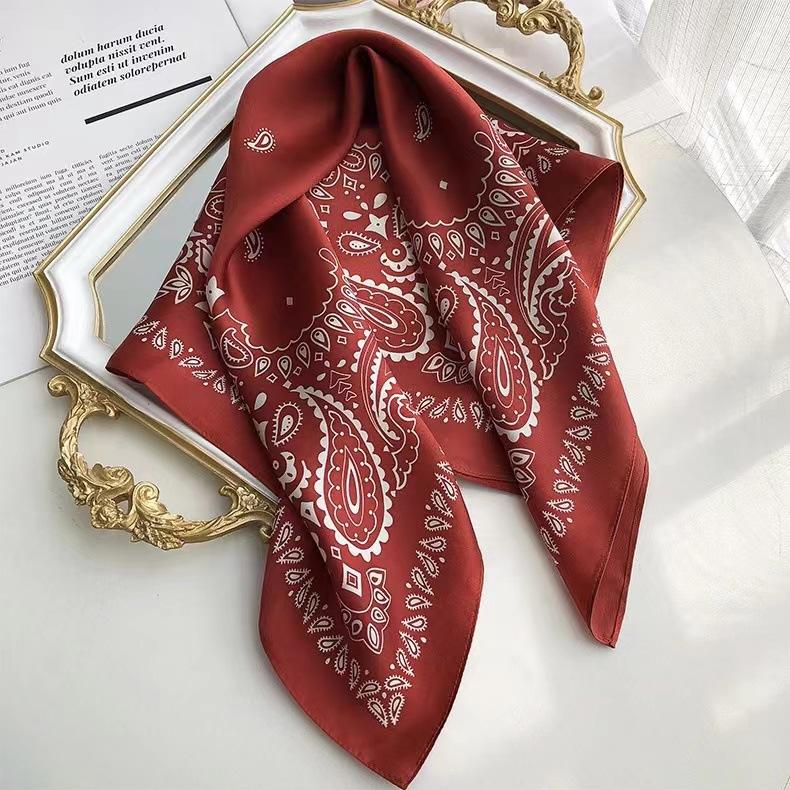 Men's 100% Silk Paisley Scarf Shawl Square Neckerchief Bride Wedding Muffler Business Casual Cravat 70 Headband Scarf For Women
