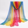 Summer Gradient Scarf Long Scarf Women's Beach Scarf Sun Protection Shawl Air Conditioning Shawl