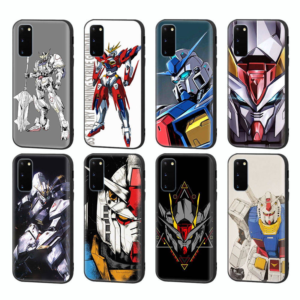 WD38 Gundam Black Sofe Case for Samsung Note 20 Lite S24 Ultra S23 A03 A05 A06 A11 A71 A15 A16 A13 A24 A25 A33 A52 A53 A50 M55 M35 Plus